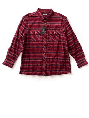 Solaris Shirt Heavy Thick Soft 100% Cotton Button Up Long Sleeve Stripe XL